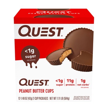 Baton Proteic Quest® Peanut Butter Cups, aroma de unt de arahide, 12 batoane x 42 g Baton Proteic Quest® Peanut Butter Cups, aroma de unt de arahide, 12 batoane x 42 g