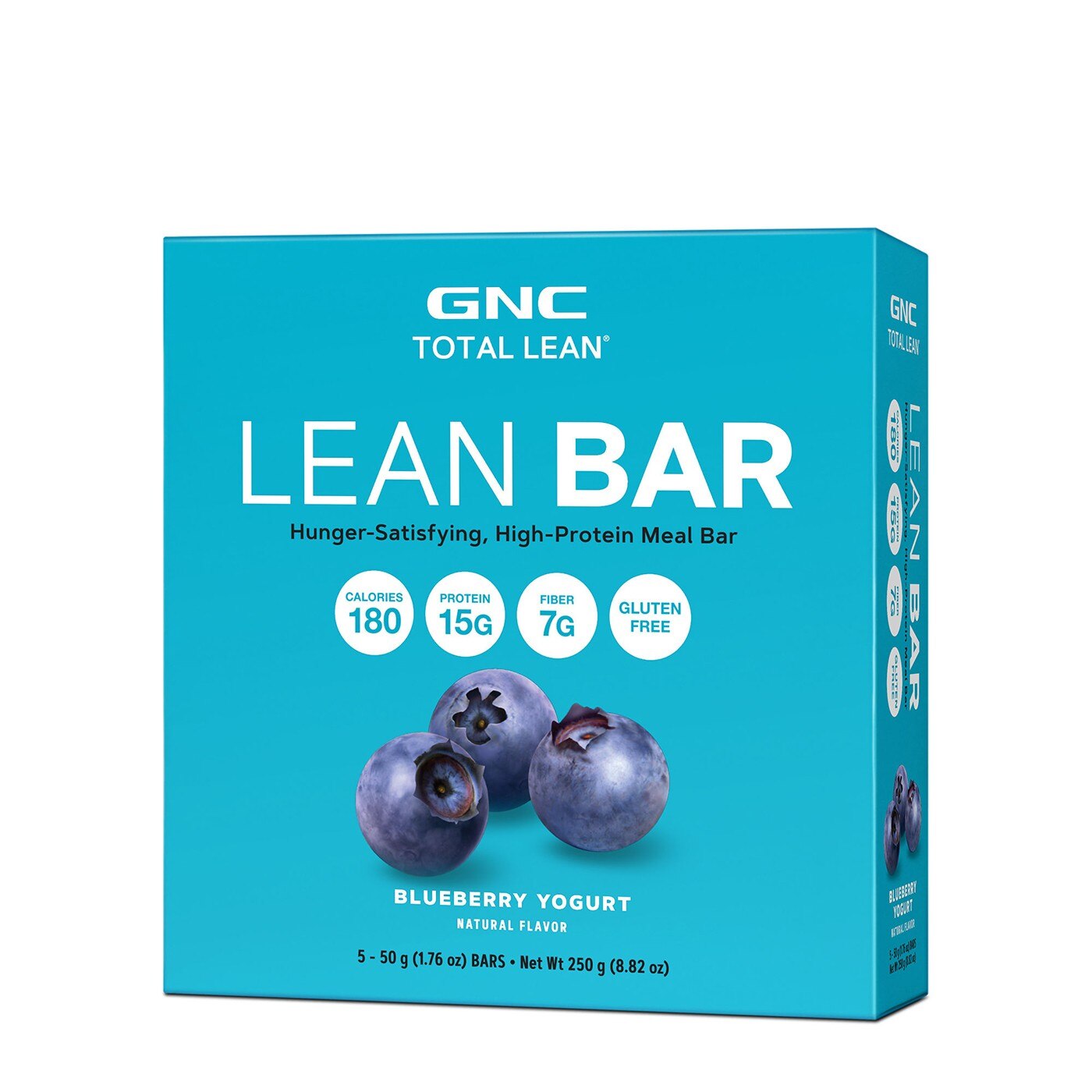 Baton Proteic GNC Total Lean® Lean Bar, aroma de Iaurt si afine, 5 batoane x 50g