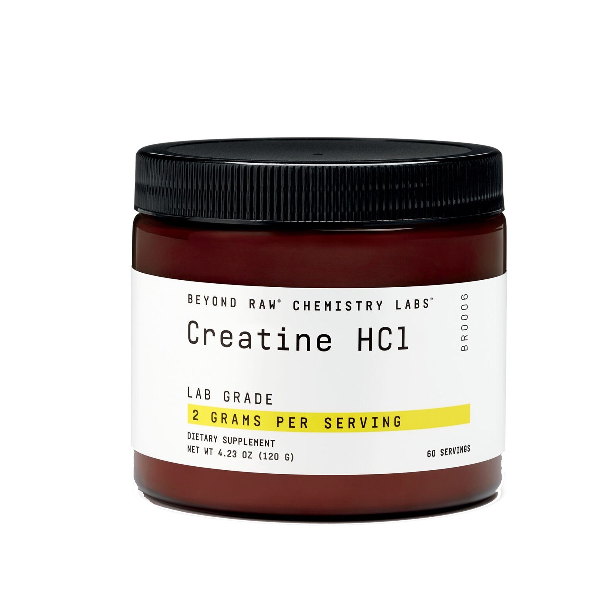 Beyond Raw® Chemistry Labs™ Creatine HCl, Creatina, 120 g