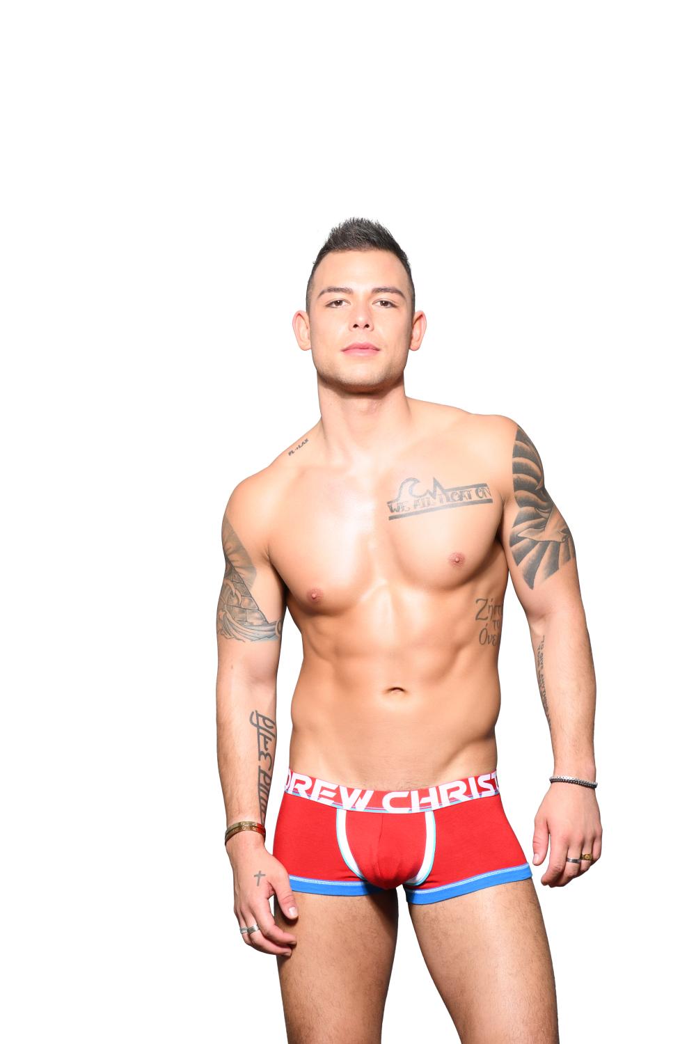 Boxeri barbati Andrew Christian, Model CoolFlex Active Modal, Rosu