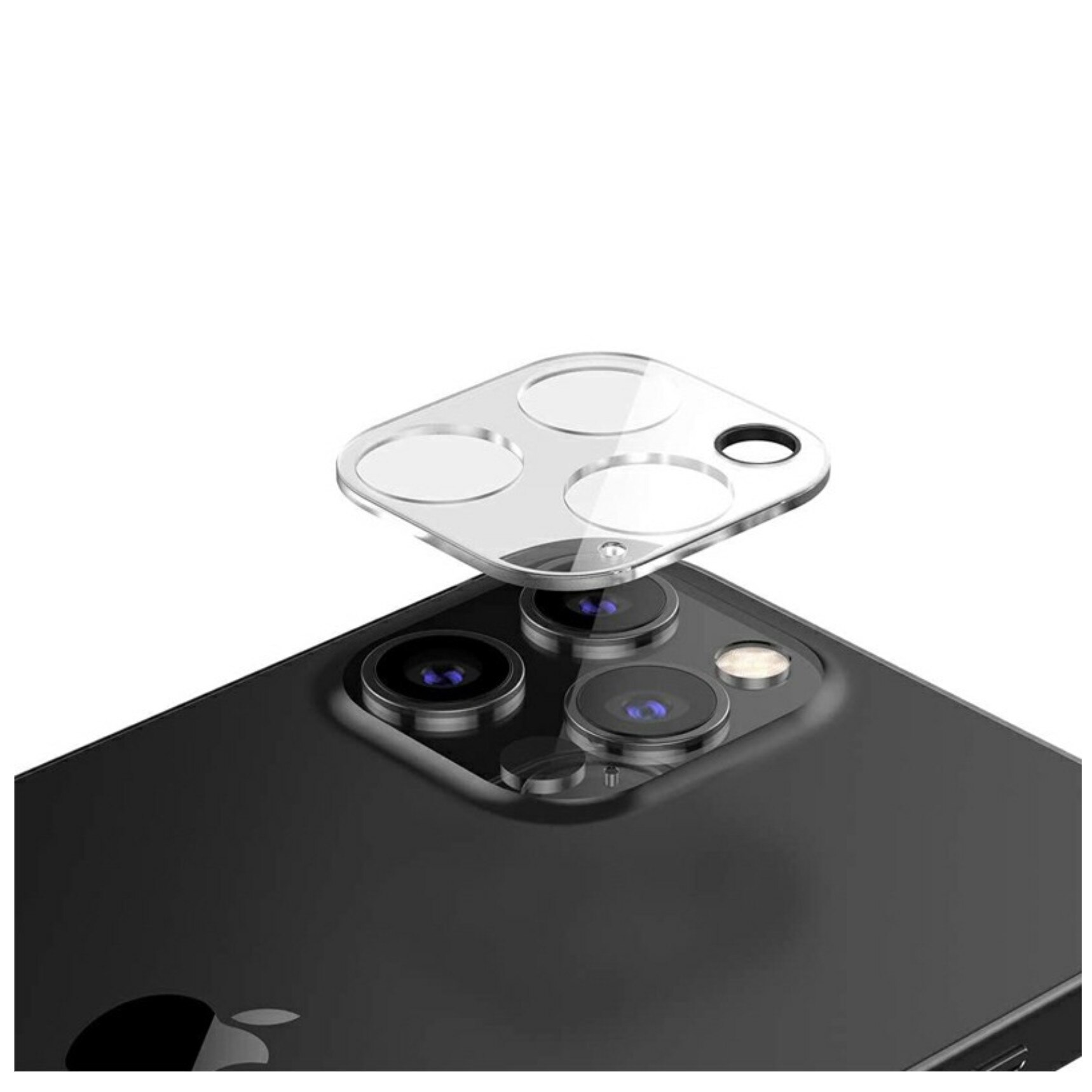 Folie de protectie Sticla securizata 10H, pentru camera spate, compatibila cu iPhone 12 Pro, Transparenta, BBL2174