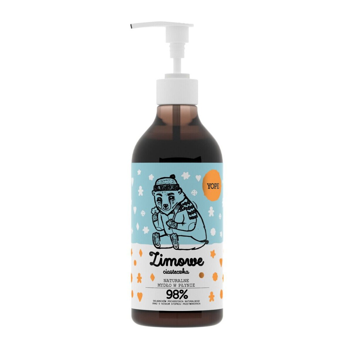 Sapun lichid natural, Yope, Winter Cookies, Extract de ghimbir si cardamom, 500 ml