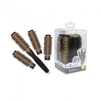 Kit Multibrush One Size, Olivia Garden, 26 mm, 4 perii si Maner Kit Multibrush One Size, Olivia Garden, 26 mm, 4 perii si Maner