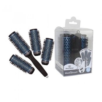 Kit Multibrush One Size, Olivia Garden, 36 mm, 4 perii si Maner Kit Multibrush One Size, Olivia Garden, 36 mm, 4 perii si Maner