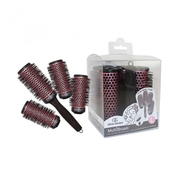 Kit Multibrush One Size, Olivia Garden, 46 mm, 4 perii si Maner