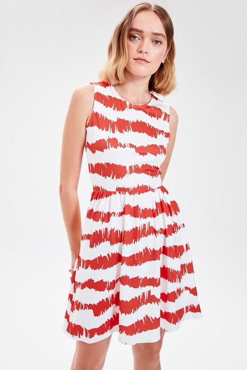 Rochie Galata Fabrica, Poliester/ Elastan, Alb, Alb