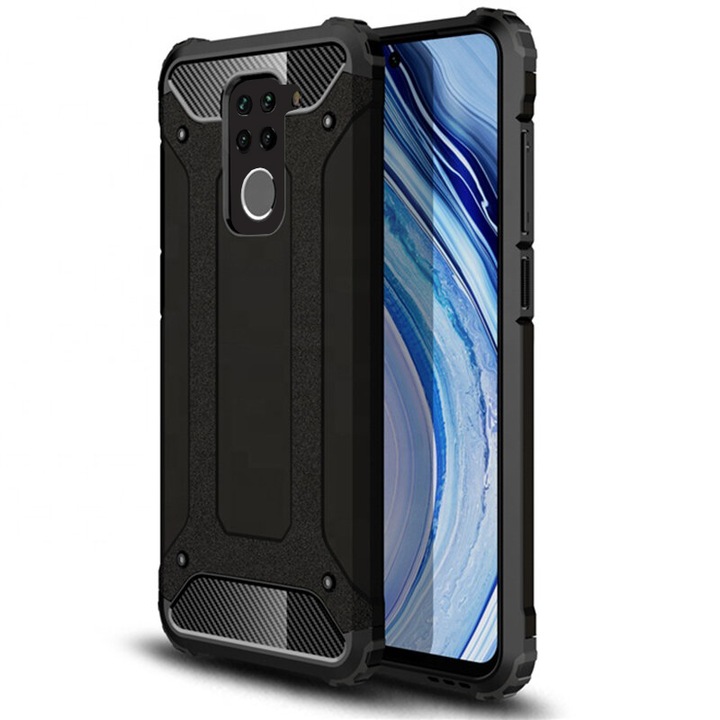 Калъф за телефон за Xiaomi Redmi Note 9, Hybrid Armor, Techsuit, черен