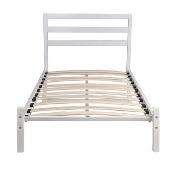 Cadru metalic de pat 90x200 cm Timeless Tools, Rama pat Bella cu grilaj cadou, Alb Cadru metalic de pat 90x200 cm Timeless Tools, Rama pat Bella cu grilaj cadou, Alb
