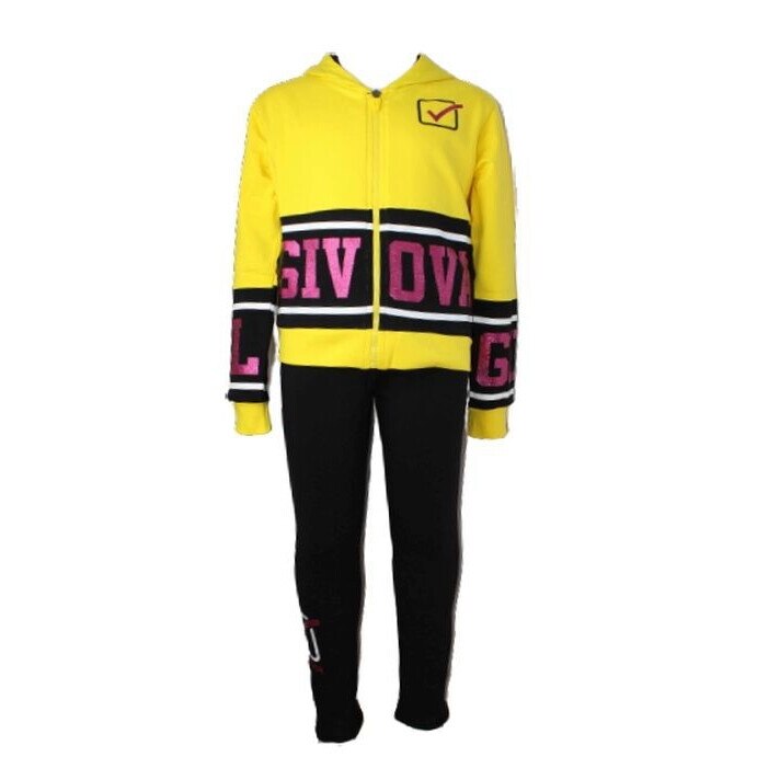Trening fete Givova,model T0044,Galben/Negru, Marime 16 ani