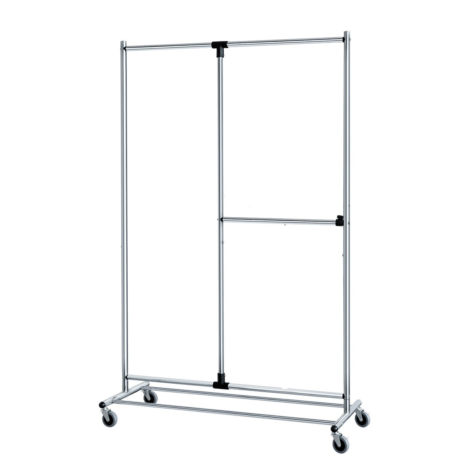 Suport ajustabil pe roti pentru haine Tatkraft Marvel pana la 116 cm, cromat