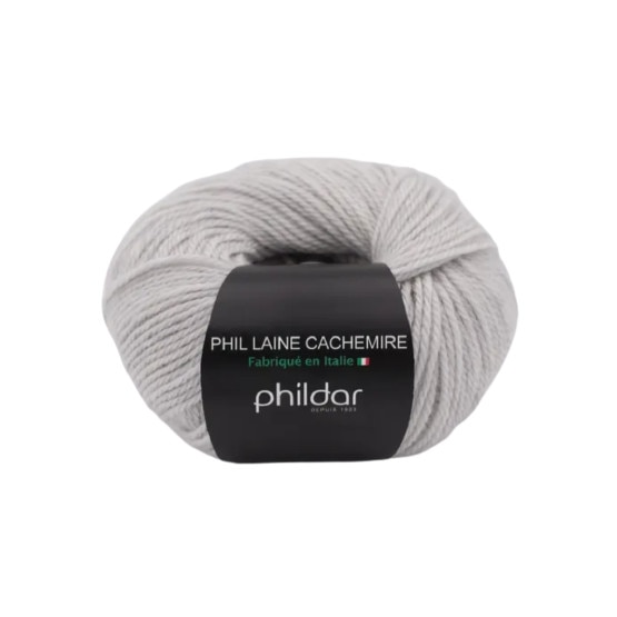 Fir pentru impletit Phil Laine Cashmere Givre, lungime 100 metri
