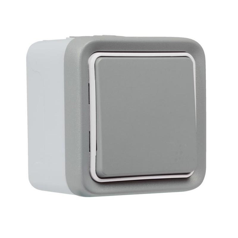 Intrerupator Legrand Plexo cu comutator wireless Netatmo IP55, Perfect pentru exterior, Gri