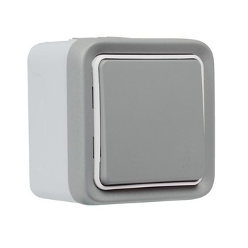 Intrerupator Legrand Plexo cu comutator wireless Netatmo IP55, Perfect pentru exterior, Gri Intrerupator Legrand Plexo cu comutator wireless Netatmo IP55, Perfect pentru exterior, Gri