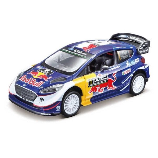 Masina de jucarie BBurago, 2017, M-Sport Ford Fiesta WRC Sebastian Ogier, 1:32, 13 cm, Plastic/Metal, Multicolor