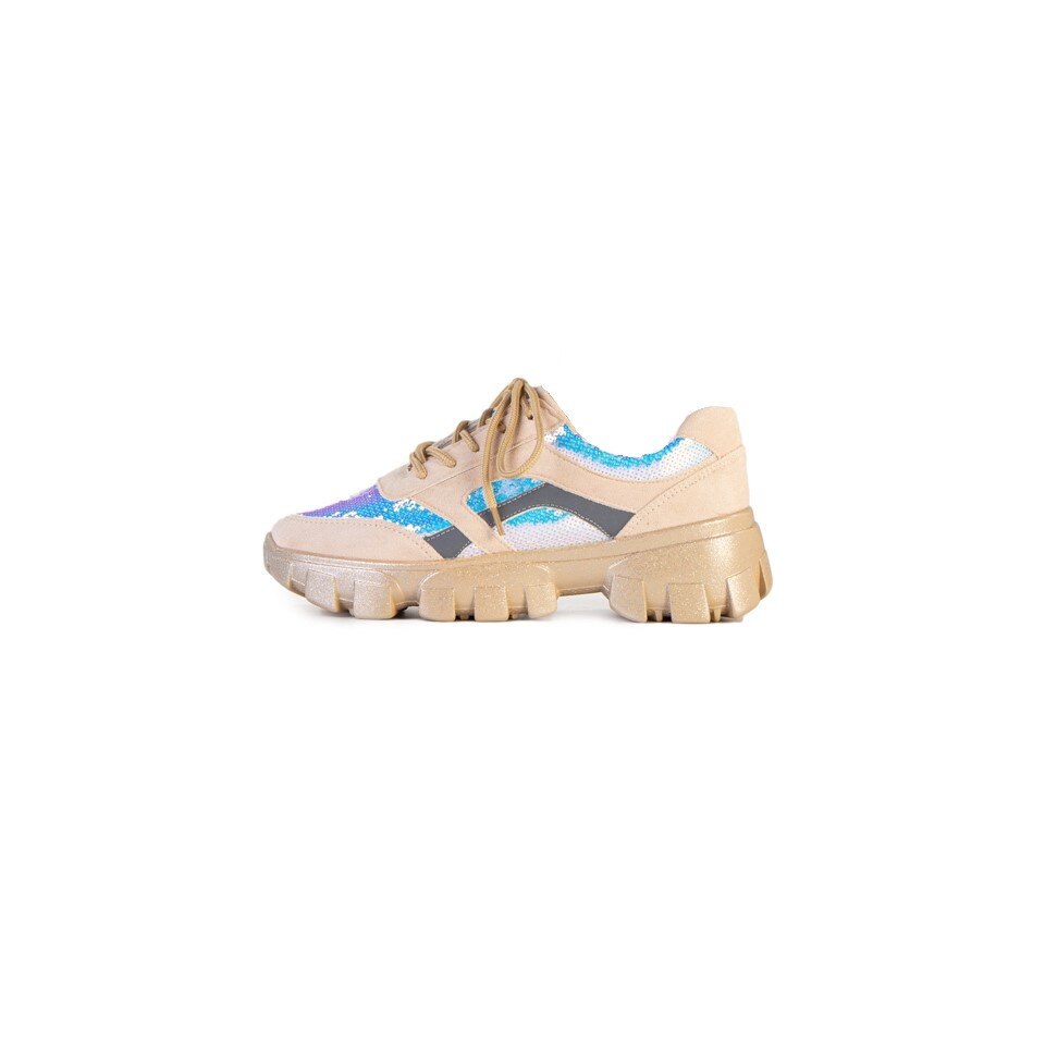 Pantofi sport dama JG-2012, Bej/Nude
