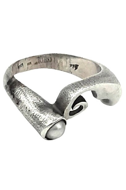 Inel Argint 925 Henriette black cu perla naturala marime 17