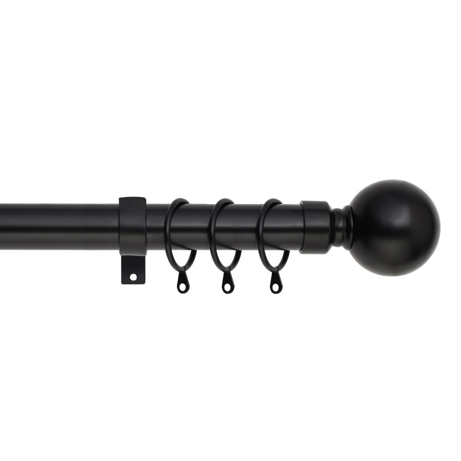 Galerie extensibila din otel, pentru perdea, 90-160 cm, grosime 28 mm, negru, Black, Vivo
