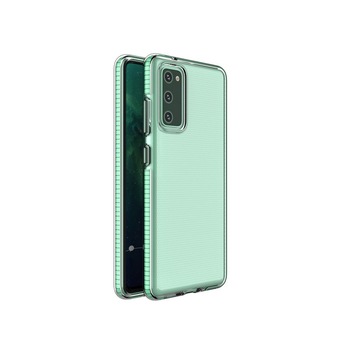 Husa Antishock Upzz Spring Compatibila Cu Samsung Galaxy S20 Fe, Transparenta Cu Margine Verde Husa Antishock Upzz Spring Compatibila Cu Samsung Galaxy S20 Fe, Transparenta Cu Margine Verde