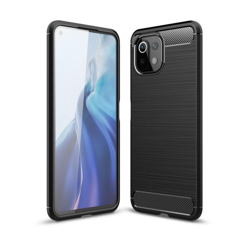 Carcasa TECH-PROTECT TPUCARBON compatibila cu Xiaomi Mi 11 Lite/Mi 11 Lite 5G Black