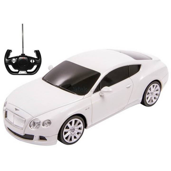 Masinuta Rastar RC - Bentley Continental GT, alb, 1:24