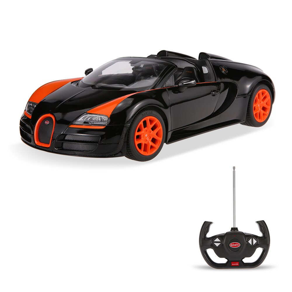 Masinuta Rastar RC - Bugatti Veyron, Grand Sport Vitesse, negru, 1:14