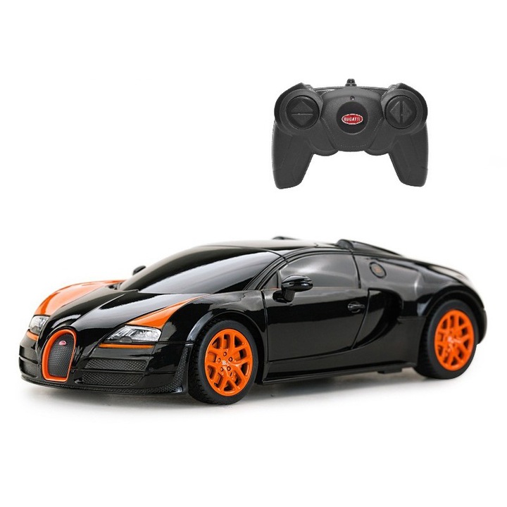 Количка Rastar RC - Bugatti Veyron, Grand Sport Vitesse, Черен, 1:24