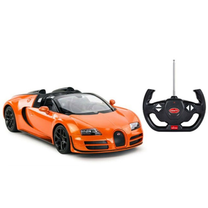 Количка Rastar RC - Bugatti Veyron, Grand Sport Vitesse, Оранжев, 1:14