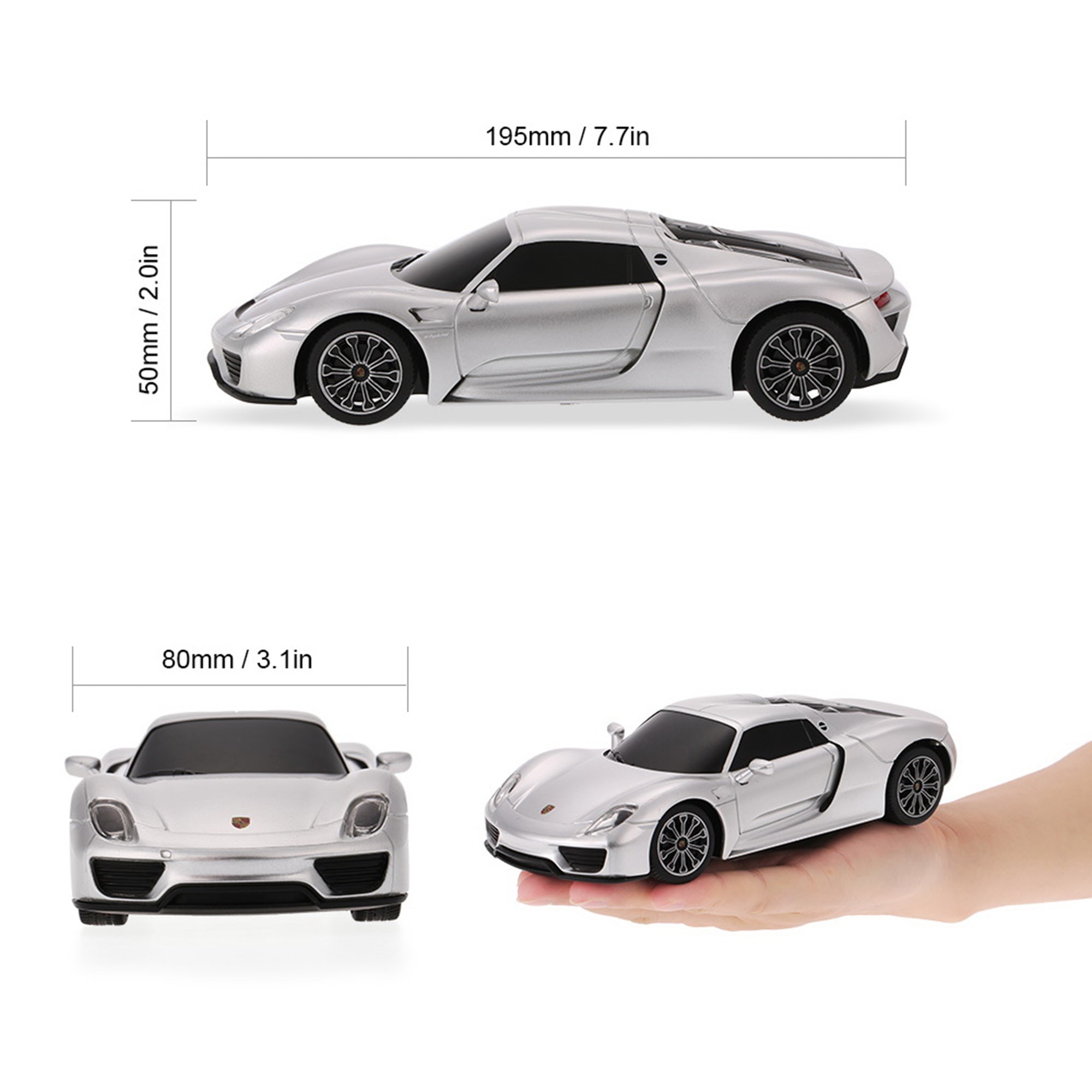 PORSCHE 918 Spyder 1/24 ScaleメタルドライブR/C Masinuta Rastar RC