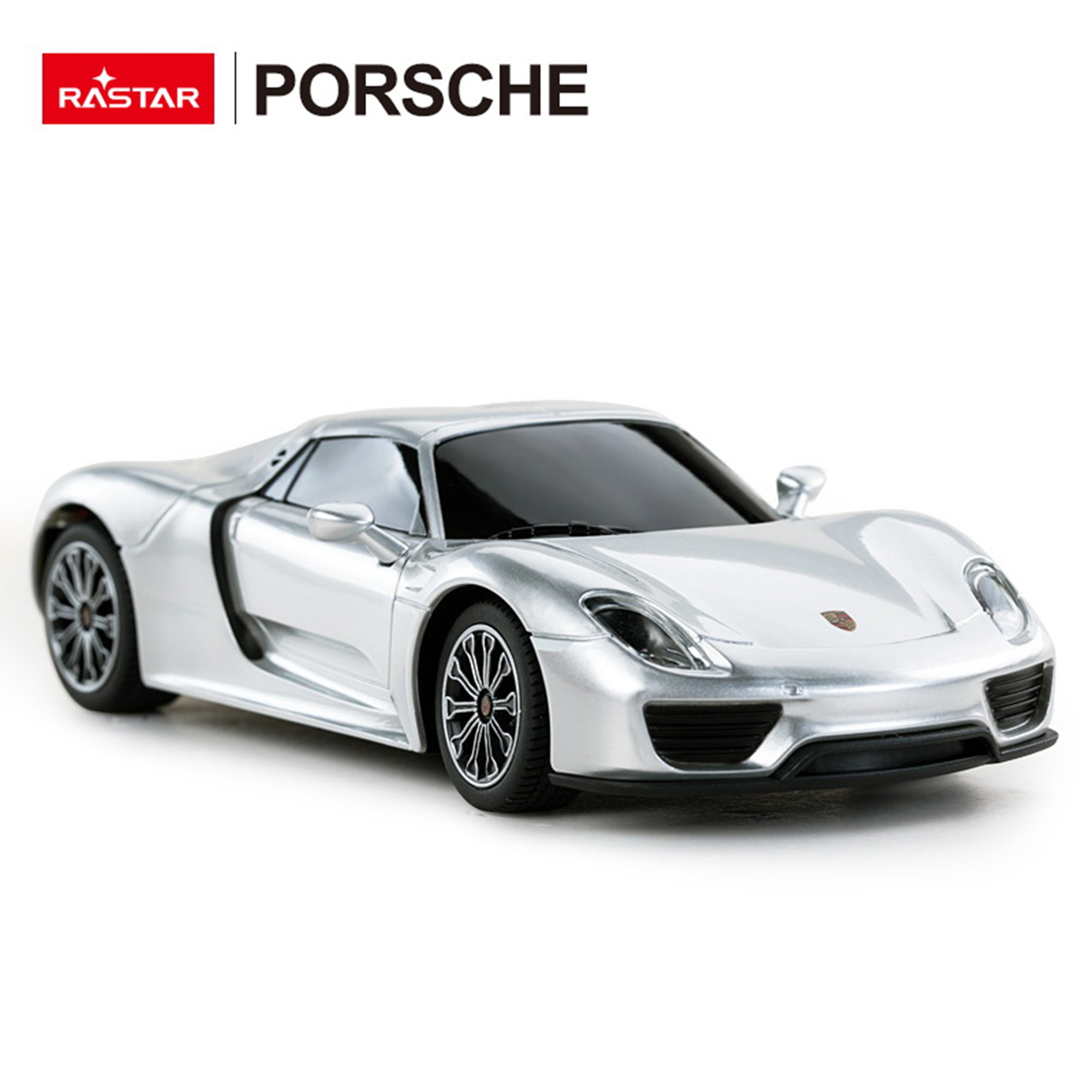 PORSCHE 918 Spyder 1/24 ScaleメタルドライブR/C Masinuta Rastar RC - Porsche 918 Spyder, argintiu, 1:24 - eMAG.ro