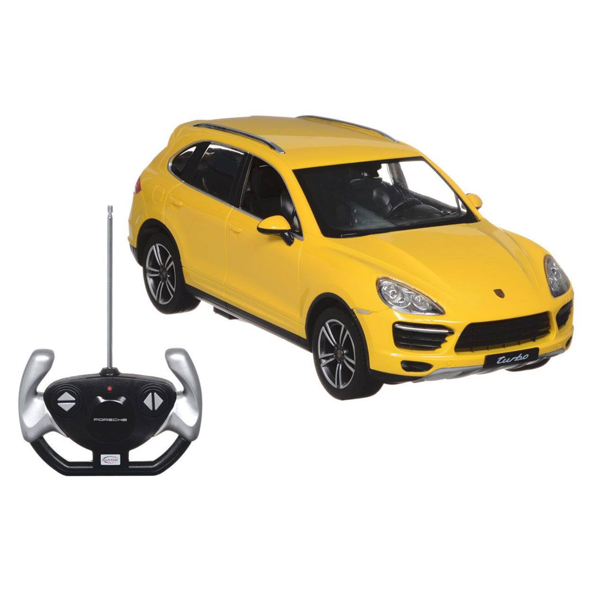 Masinuta Rastar RC - Porsche Cayenne Turbo , galben, 1:14