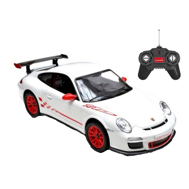 Masinuta Rastar RC - Porsche 911 GT3 RS, alb, 1:24