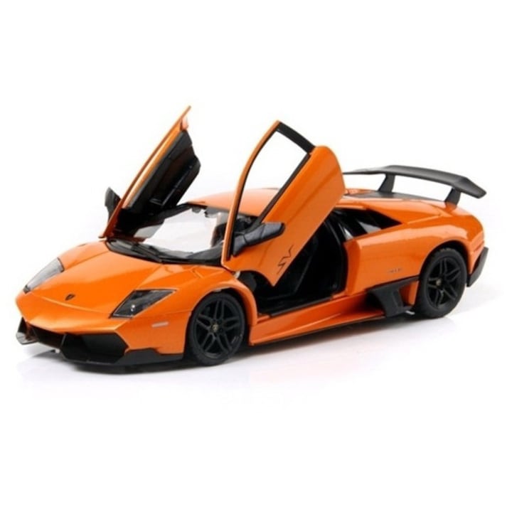 Masinuta diecast Rastar - Lamborghini Murcielago LP670-4, portocaliu, 1:24