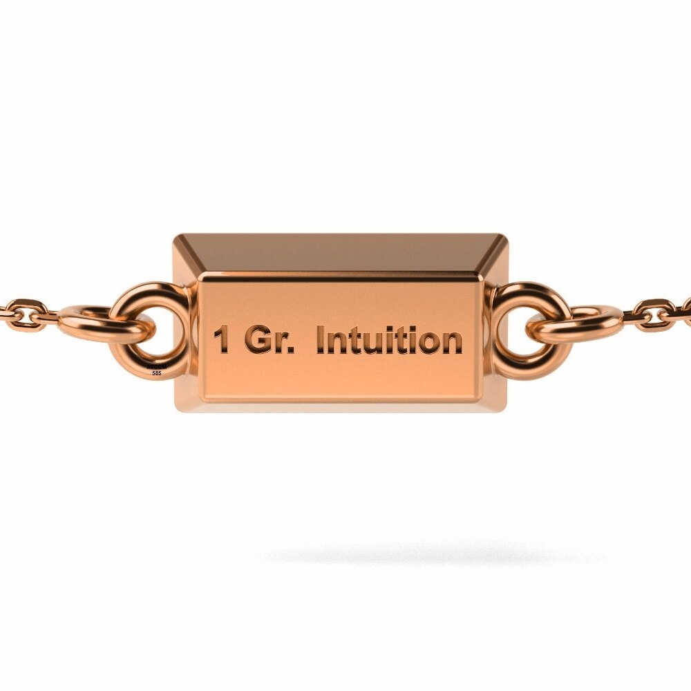 Bratara cu lantisor din aur roz model 1 Gram Love