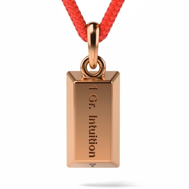 Медальон от розово злато с шнур модел 1 Gram Love