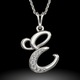Сребърна висулка модел буква Е