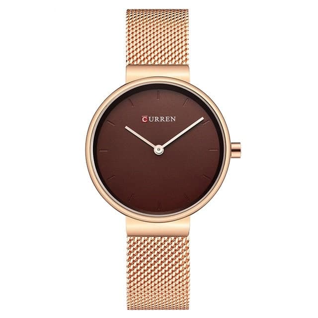 Ceas dama Curren, Afisaj analogic, Mecanism Quartz, 3 ATM, Elegant, Otel inoxidabil
