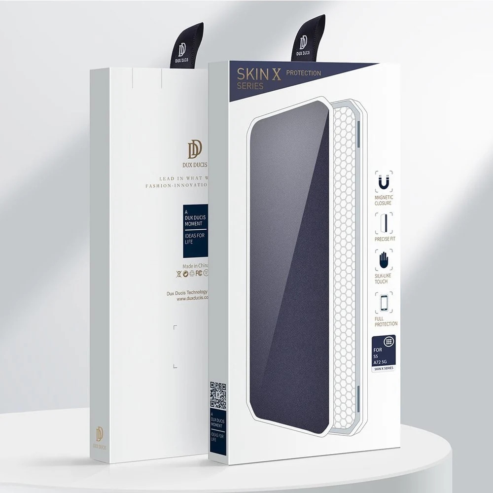 Husa Carte Dux Ducis Skin X pentru Samsung Galaxy A72, Antisoc, Roz