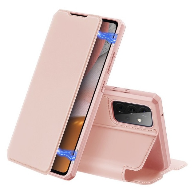 Husa Carte Dux Ducis Skin X pentru Samsung Galaxy A72, Antisoc, Roz