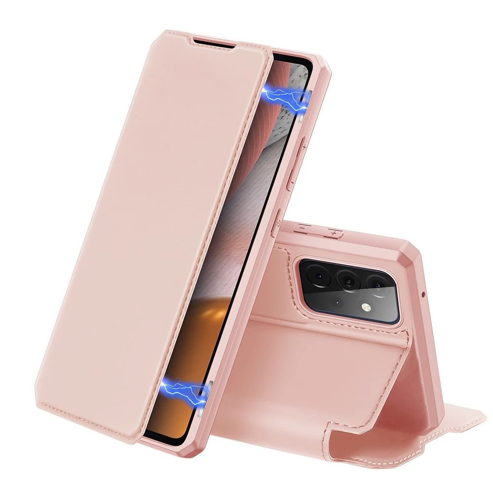 Husa Carte Dux Ducis Skin X pentru Samsung Galaxy A72, Antisoc, Roz