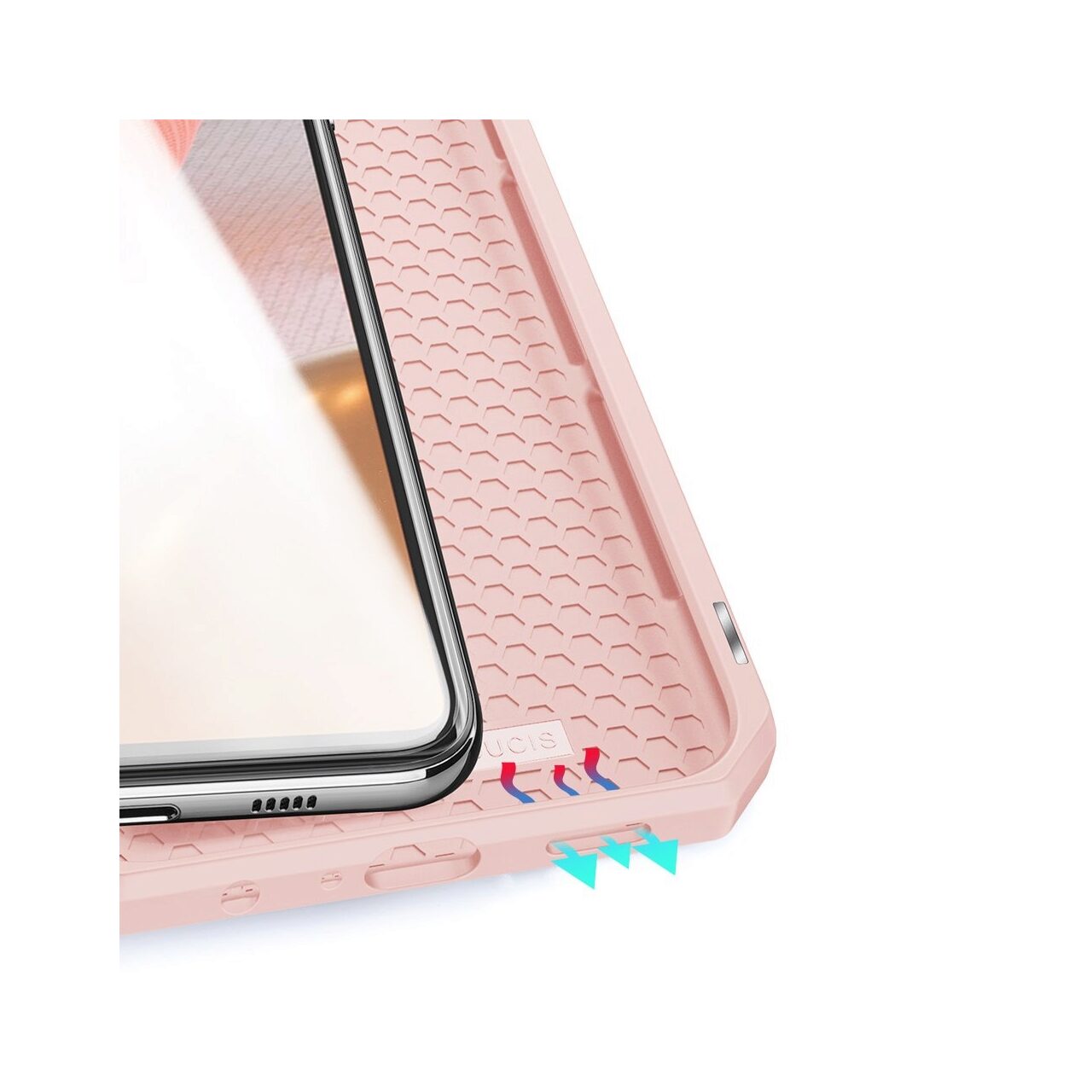 Husa Carte Dux Ducis Skin X pentru Samsung Galaxy A72, Antisoc, Roz