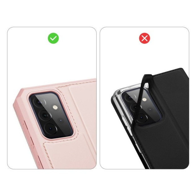 Husa Carte Dux Ducis Skin X pentru Samsung Galaxy A72, Antisoc, Roz