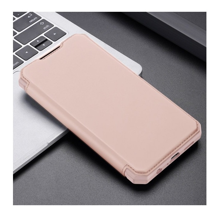 Husa Carte Dux Ducis Skin X pentru Samsung Galaxy A72, Antisoc, Roz