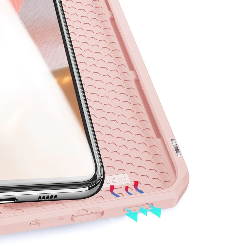 Husa Carte Dux Ducis Skin X pentru Samsung Galaxy A72, Antisoc, Roz