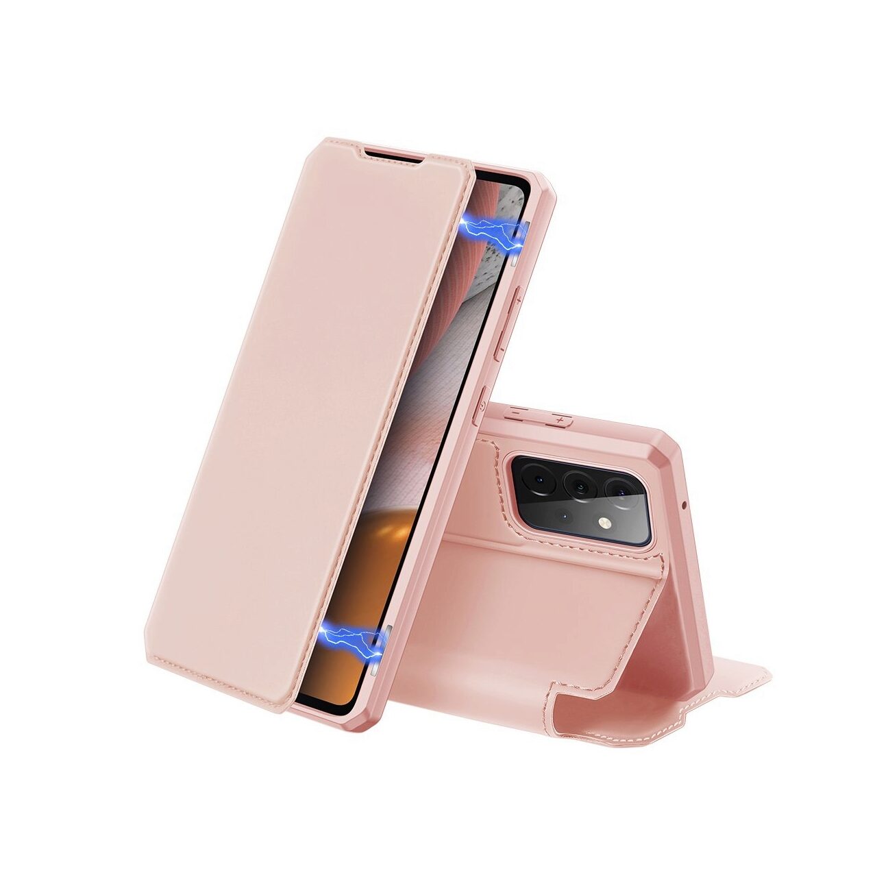 Husa Carte Dux Ducis Skin X pentru Samsung Galaxy A72, Antisoc, Roz