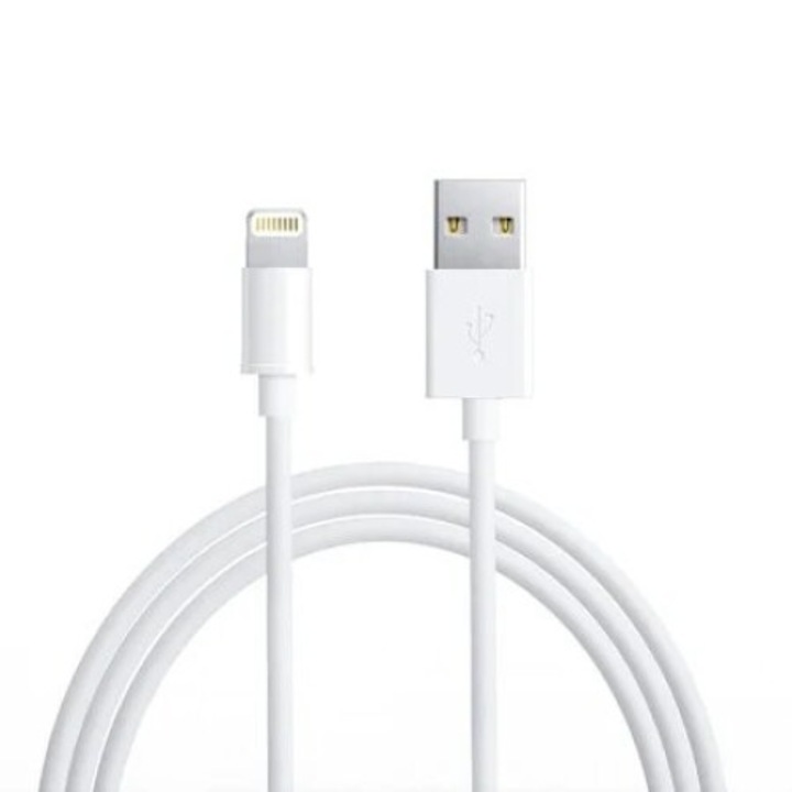 Cablu date si incarcare Fast Charging compatibil Apple iPhone si iPad, 1m, Alb