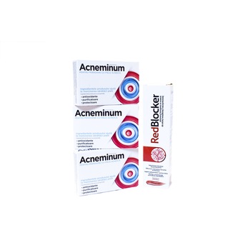 Pachet Acneminum comprimate 3 cutii plus Masca Argila RedBlocker 50 ml Pachet Acneminum comprimate 3 cutii plus Masca Argila RedBlocker 50 ml