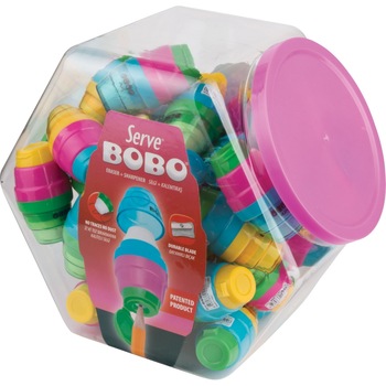 Set 40 Ascutitori Bobo Combo, cu Radiera Inclusa, in Borcan din Plastic Set 40 Ascutitori Bobo Combo, cu Radiera Inclusa, in Borcan din Plastic