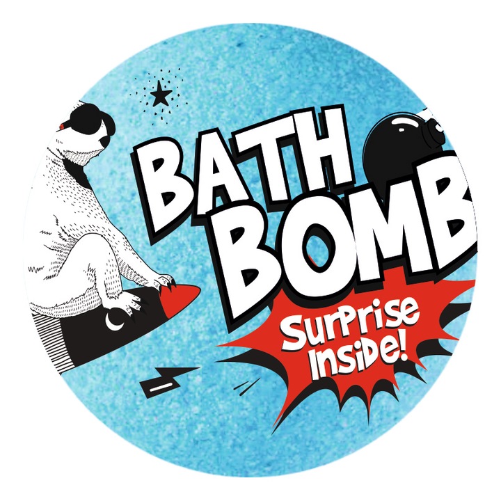 LaQ fürdőbomba meglepetés szappannal, Egzotikus gyümölcs illatú, 120g, 3 éves kortól, Kék