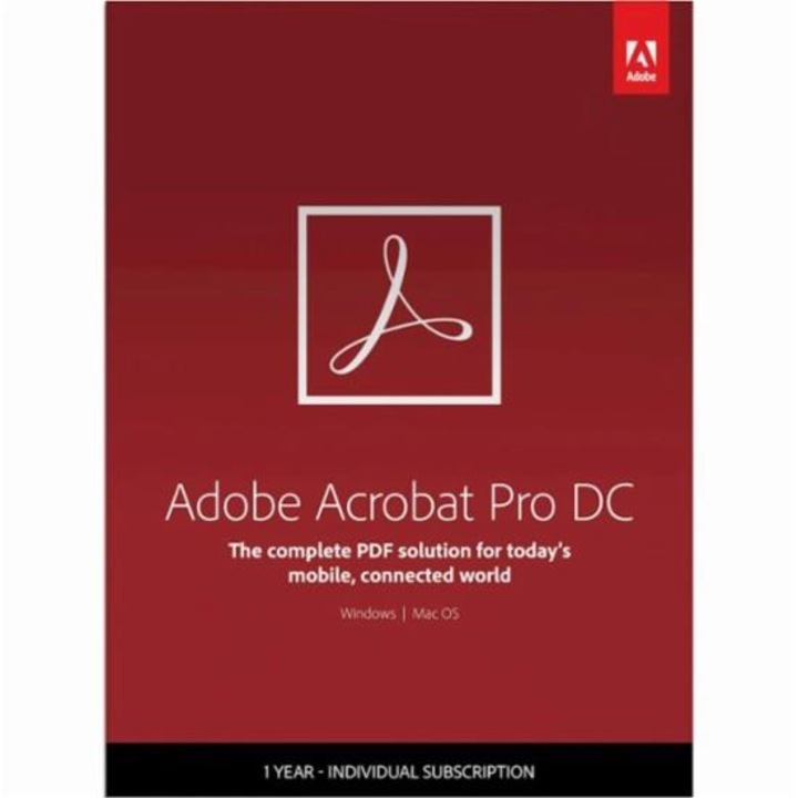 Електронен лиценз за Adobe Acrobat PRO for Teams, RAM памет 2 GB, капацитет за съхранение 4 GB, английски, 2020 г.