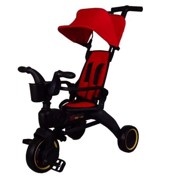 Tricicleta sport pliabila StarMax travel 1-2 ani, rosu